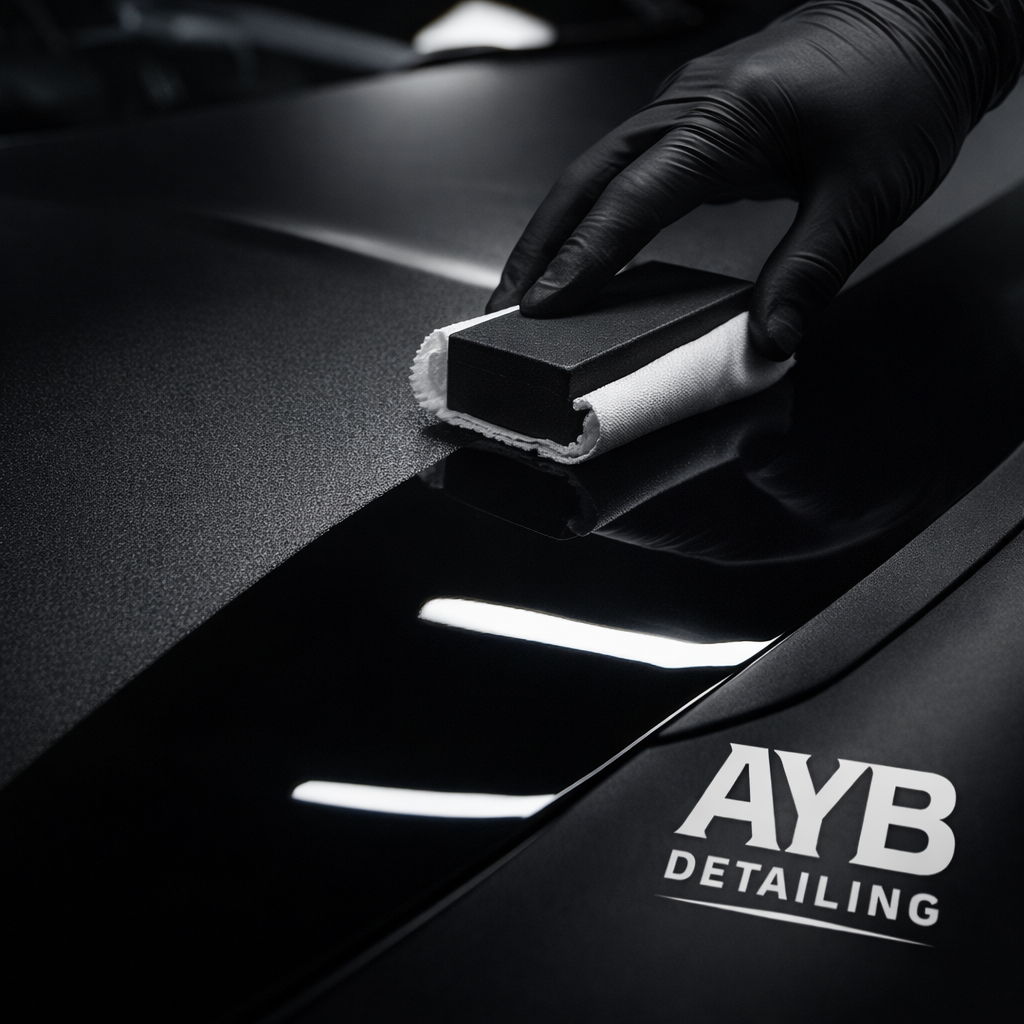 professional ceramic coating applied to vehicle paint by AYB Detailing