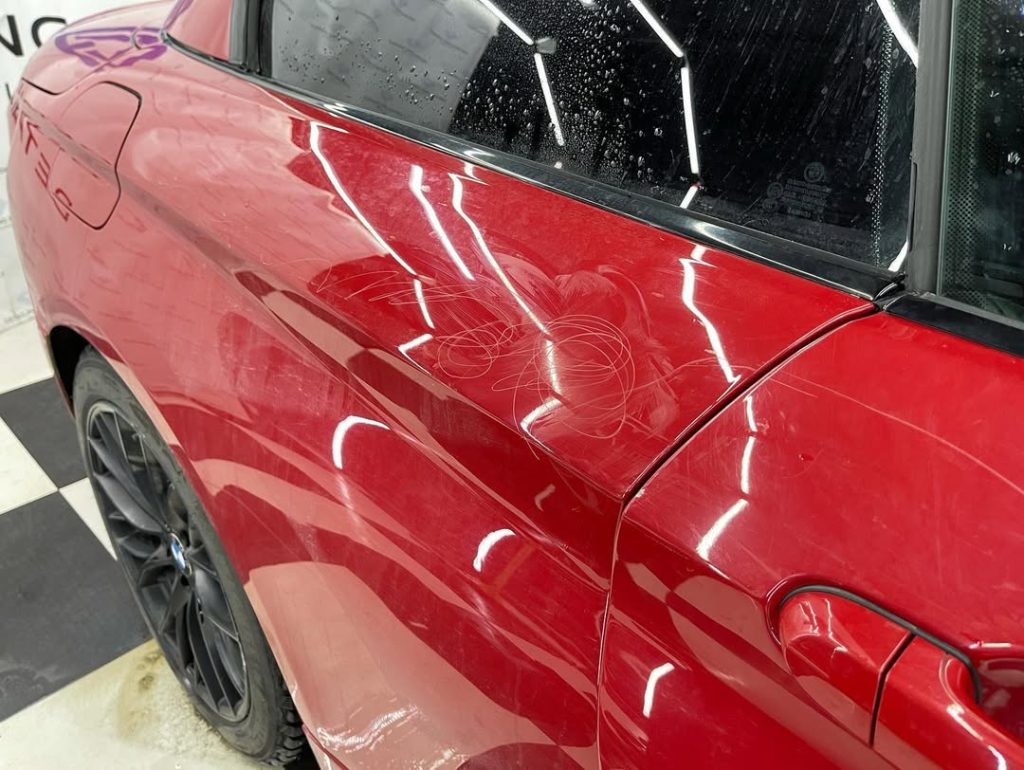 Red Car Back Fender Detailing and Swirl Scratch Removal – AYB Detailing
